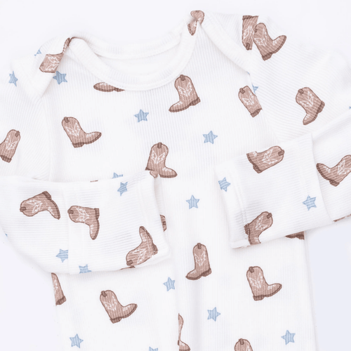 Angel Dear Knotted Gown and Knotted Hat, Mini Cowboy Boots - Flying Ryno