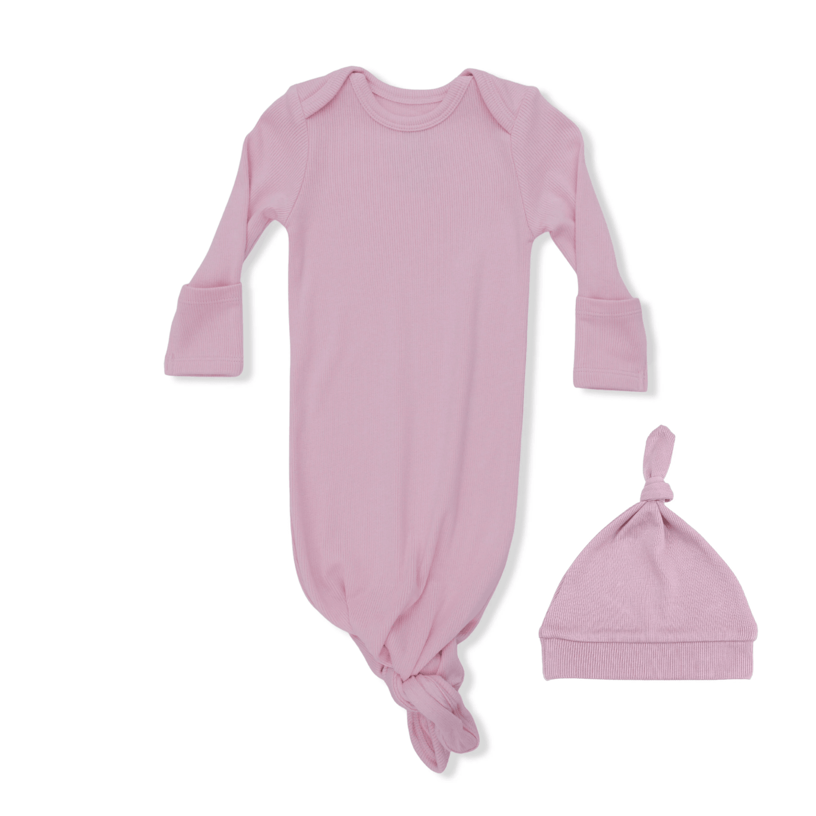 Angel Dear Knotted Gown and Knotted Hat, Solid Lilas - Flying Ryno