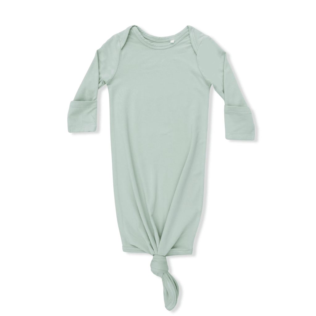 Angel Dear Knotted Gown and Knotted Hat, Solid Milky Green - Flying Ryno