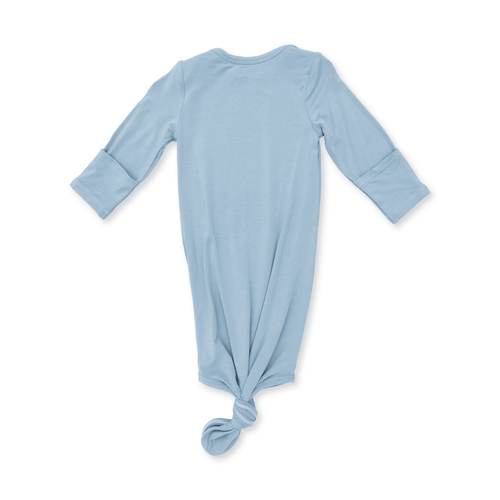 Angel Dear Knotted Gown and Knotted Hat, Solid Stone Blue - Flying Ryno
