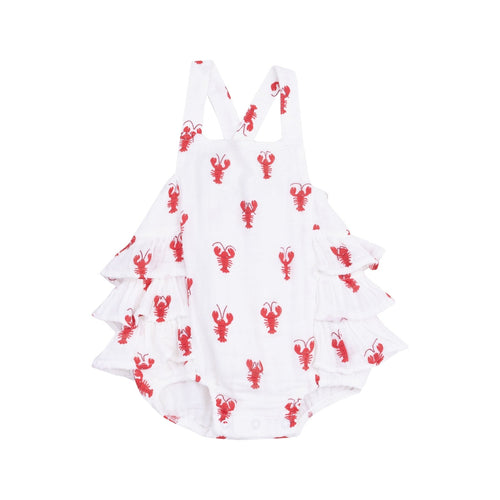 Angel Dear Lobster Muslin Ruffle Sunsuit - Flying Ryno