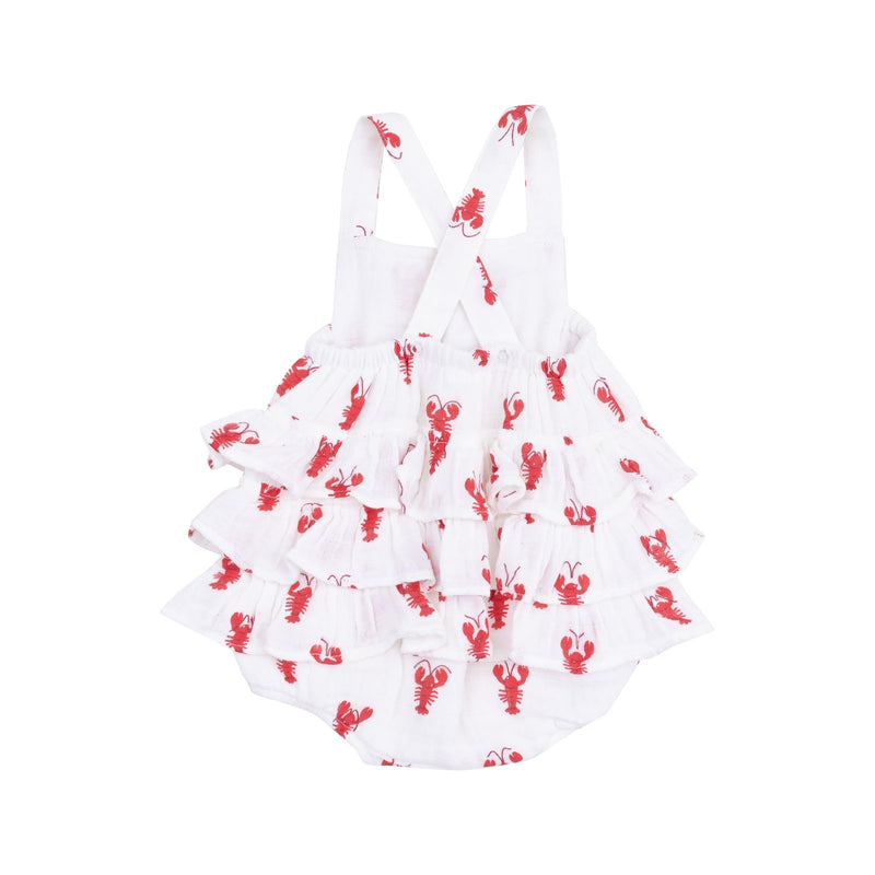 Angel Dear Lobster Muslin Ruffle Sunsuit - Flying Ryno