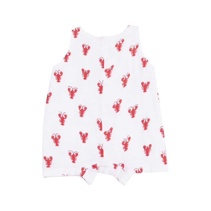 Angel Dear Lobster Muslin Slevless Shortie Romper - Flying Ryno