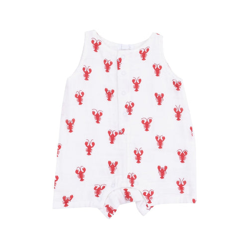 Angel Dear Lobster Muslin Slevless Shortie Romper - Flying Ryno