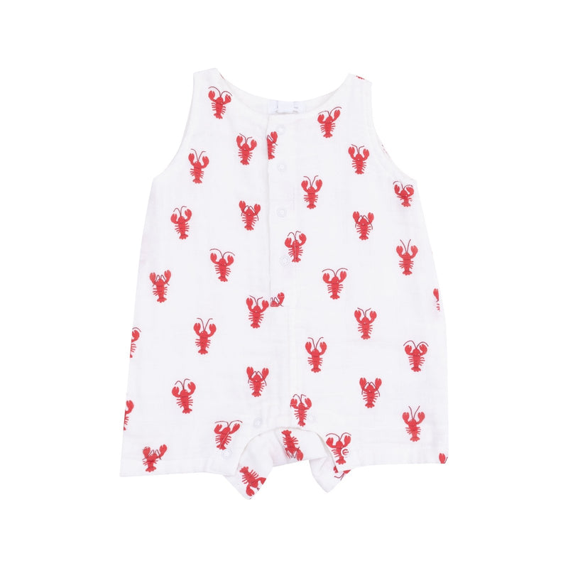 Angel Dear Lobster Muslin Slevless Shortie Romper - Flying Ryno