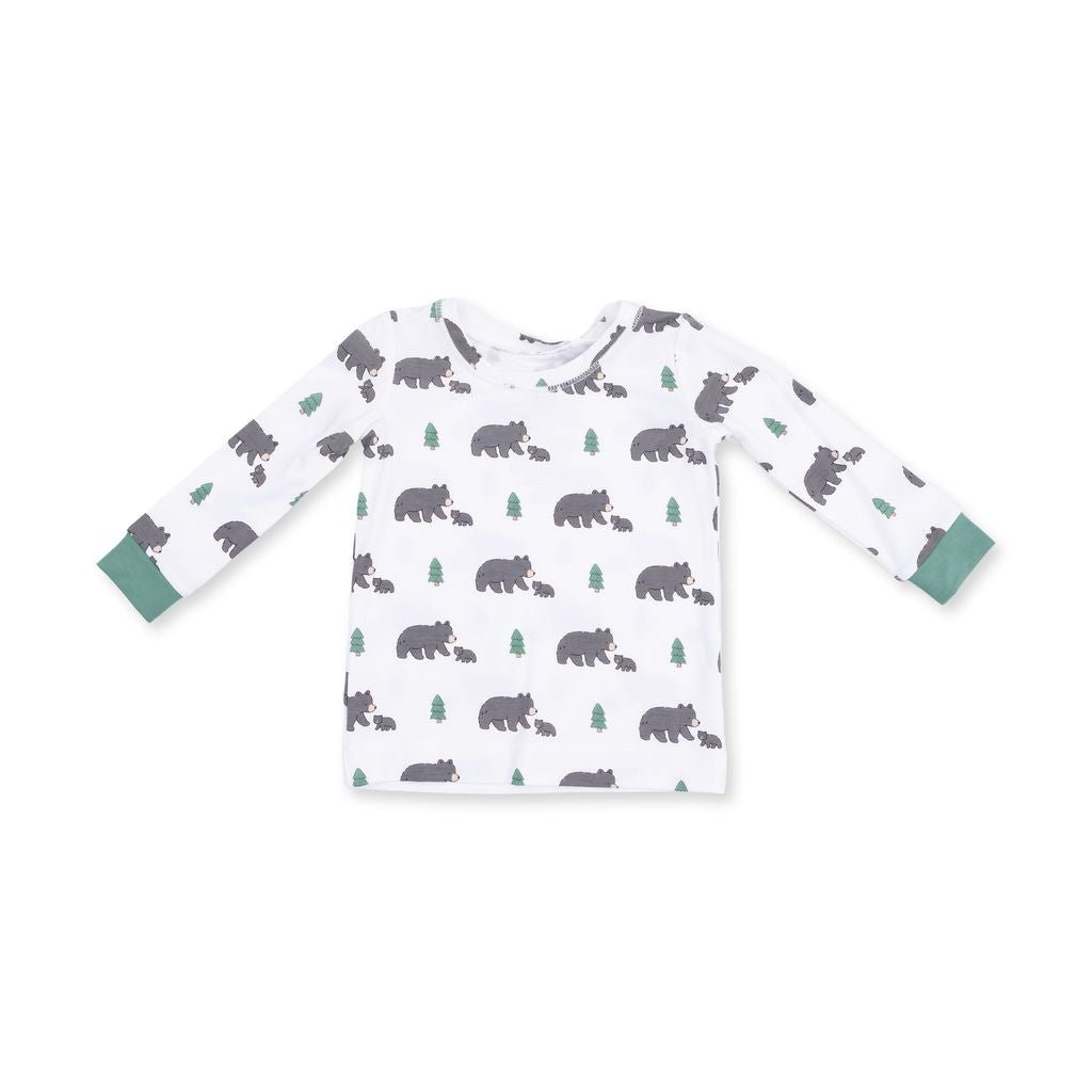 Angel Dear Long Sleeve Loungewear Set, Black Bears - Flying Ryno