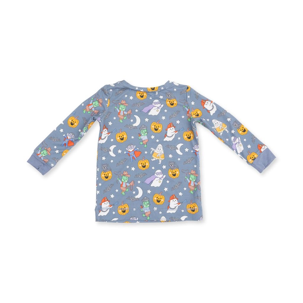 Angel Dear Long Sleeve Loungewear Set, Halloween Monster Dress Up Blue - Flying Ryno