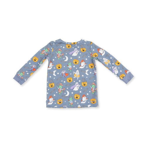 Angel Dear Long Sleeve Loungewear Set, Halloween Monster Dress Up Blue - Flying Ryno