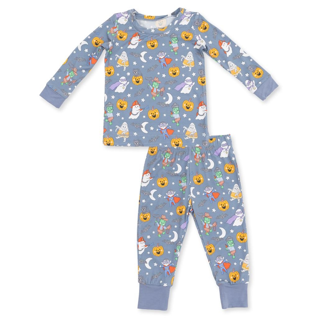Angel Dear Long Sleeve Loungewear Set, Halloween Monster Dress Up Blue - Flying Ryno