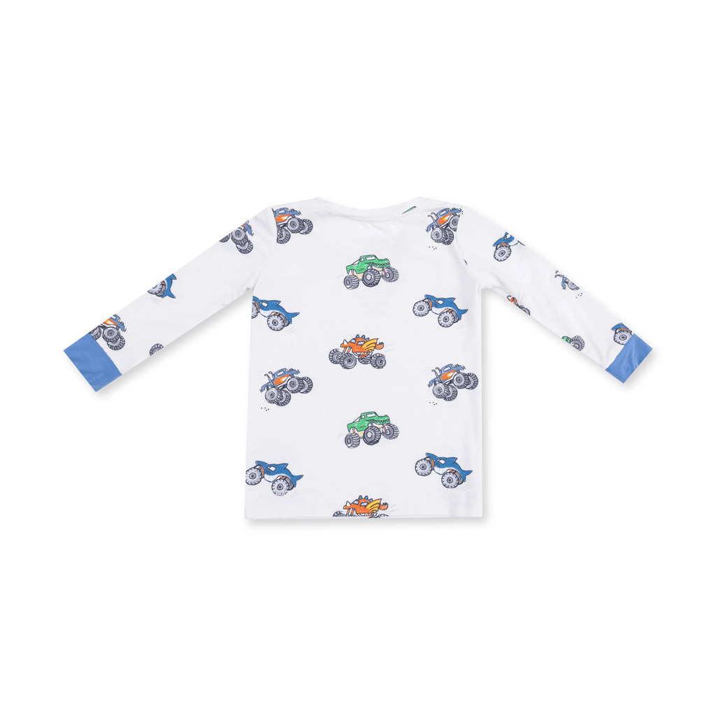 Angel Dear Long Sleeve Loungewear Set, Monster Trucks - Flying Ryno