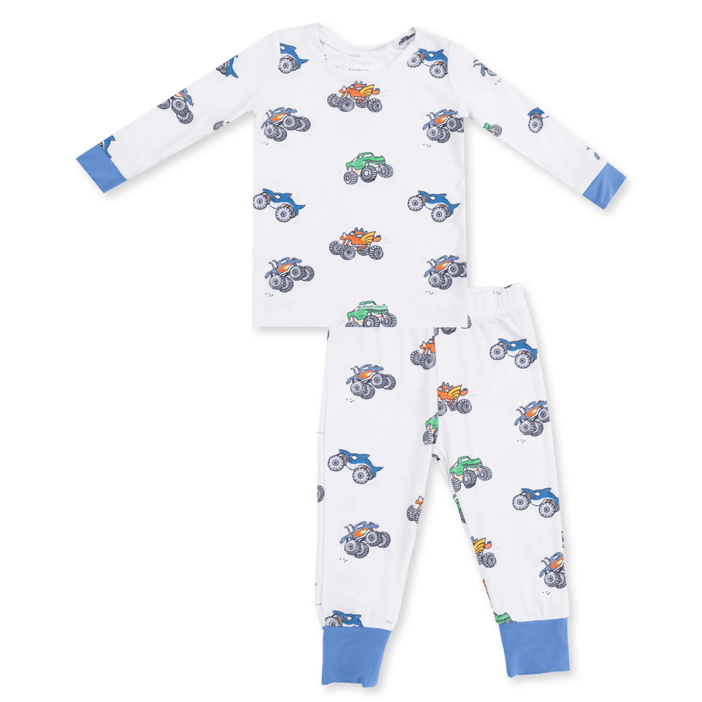 Angel Dear Long Sleeve Loungewear Set, Monster Trucks - Flying Ryno