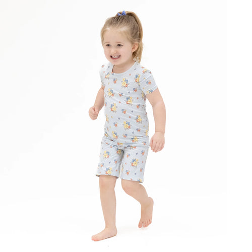 Angel Dear Loungewear Short Set, Country Stitch Floral - Flying Ryno