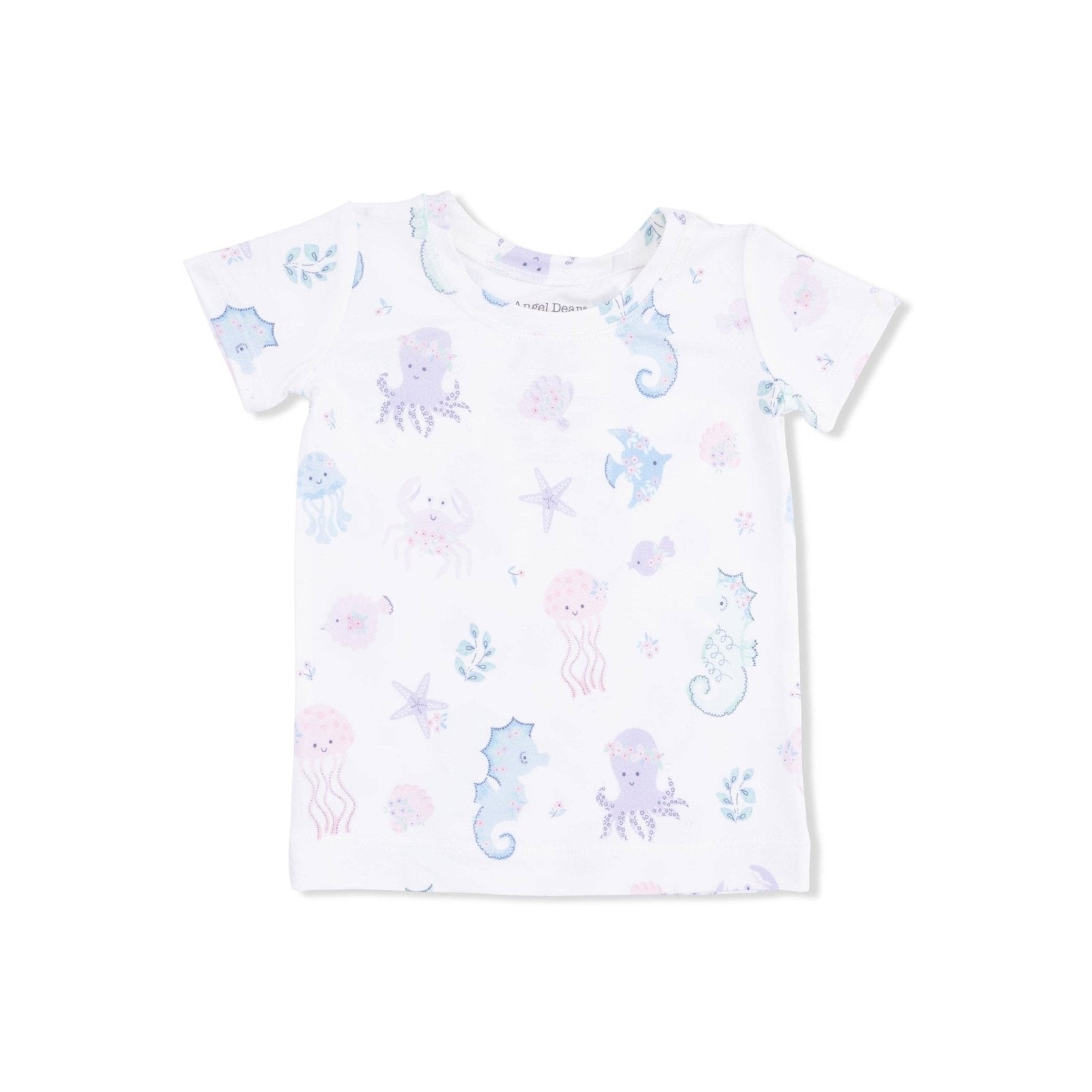 Angel Dear Loungewear Short Set, Floral Sea Creatures - Flying Ryno