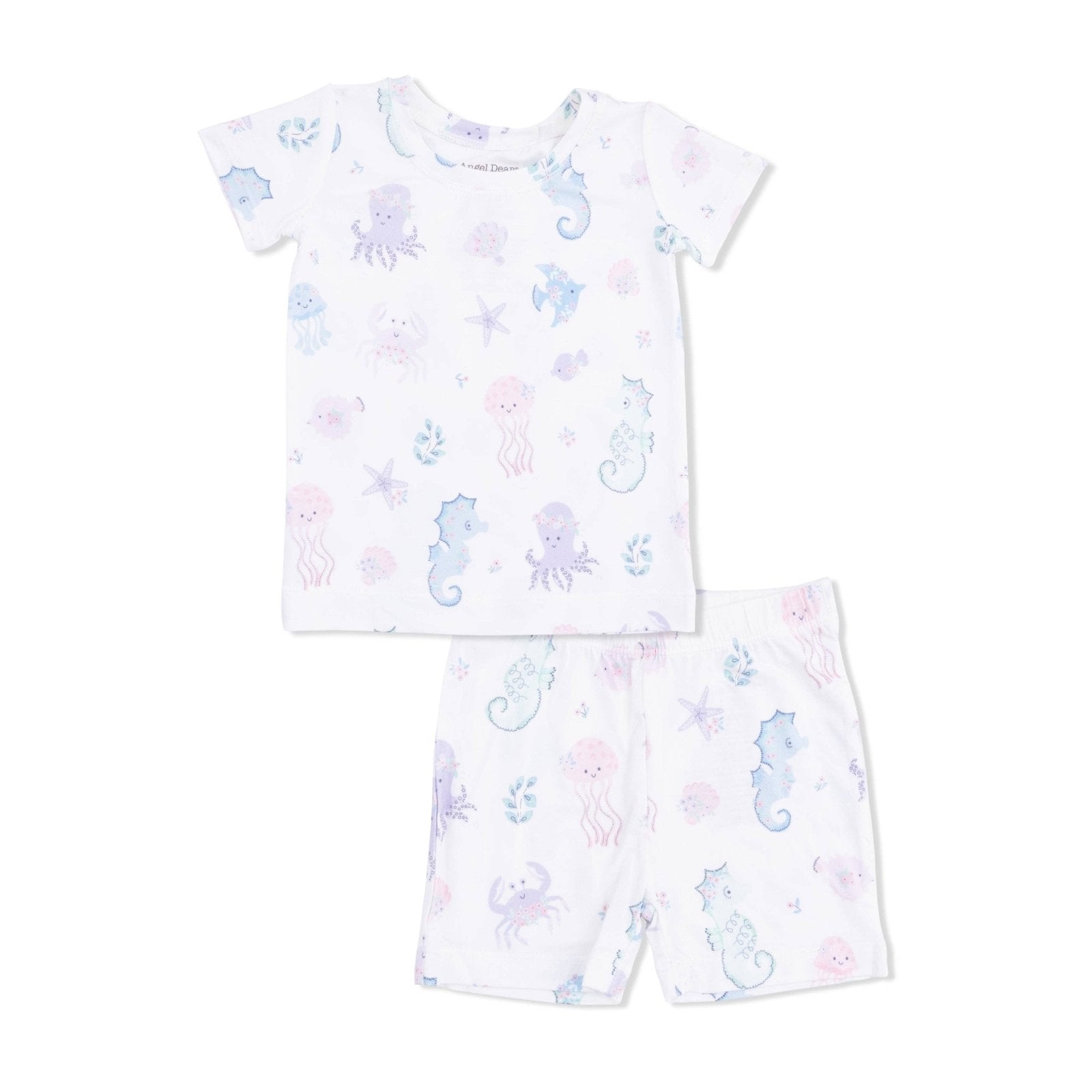 Angel Dear Loungewear Short Set, Floral Sea Creatures - Flying Ryno