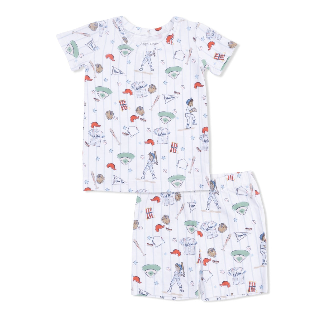 Angel Dear Loungewear Short Set, Home Run Baseball - Flying Ryno