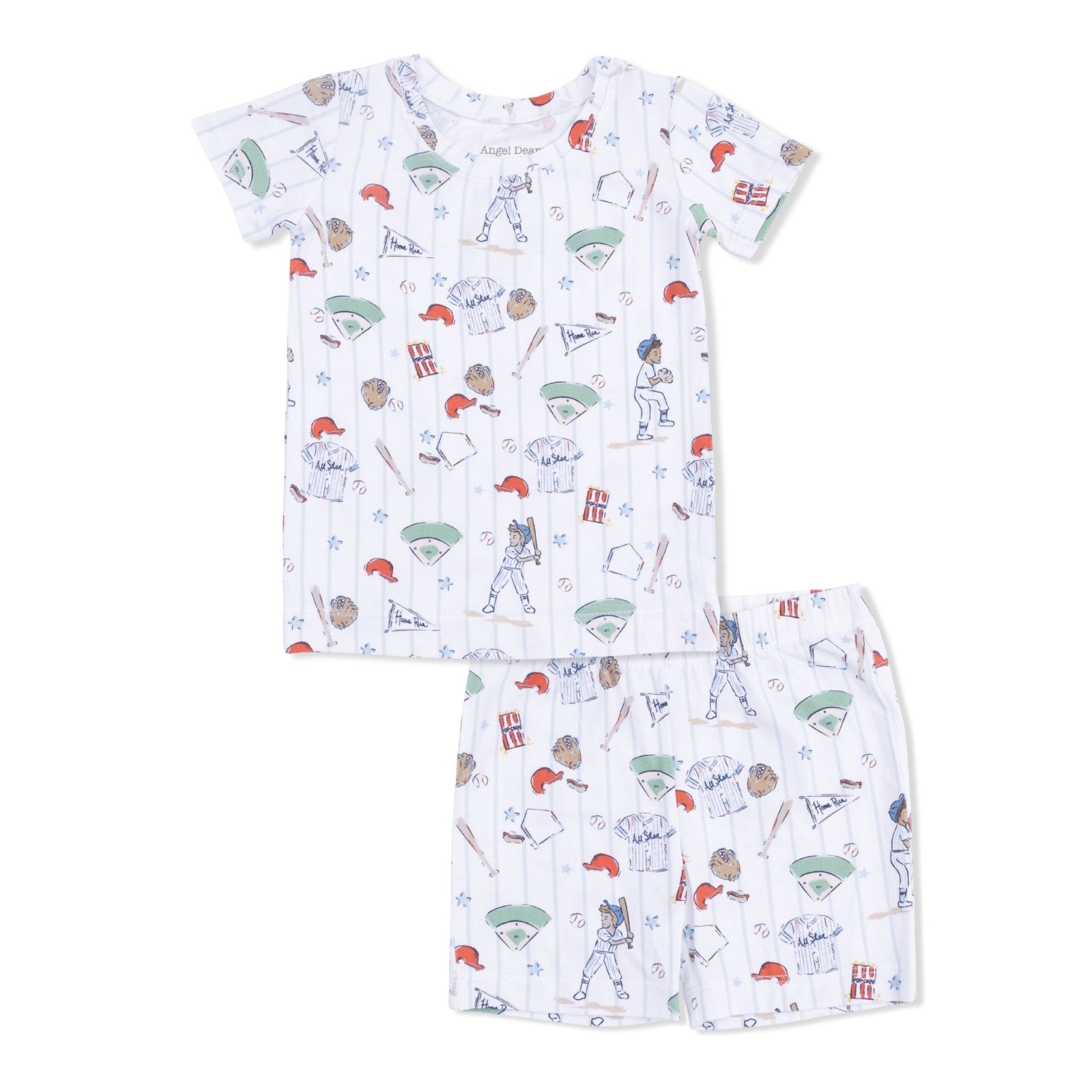 Angel Dear Loungewear Short Set, Home Run Baseball - Flying Ryno