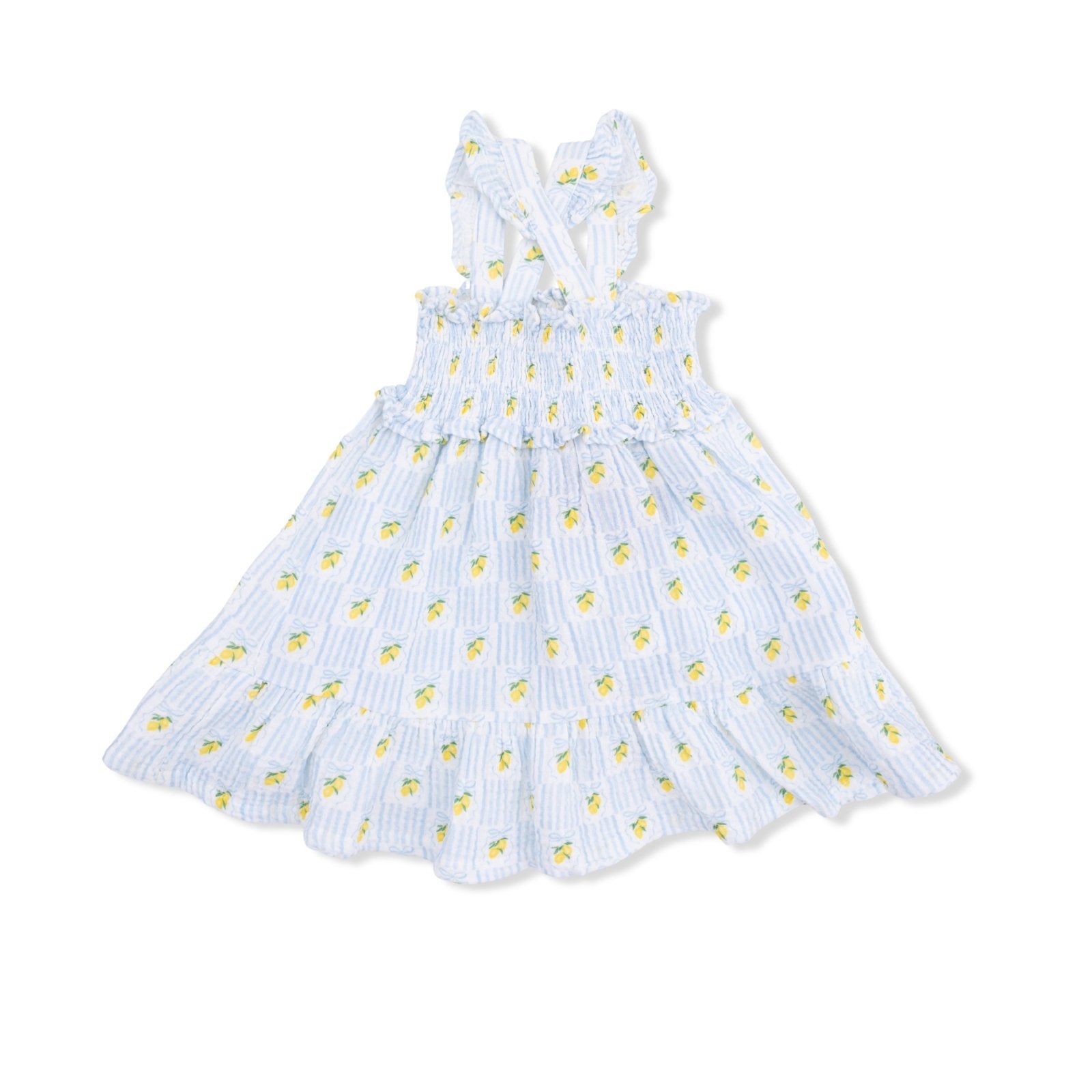 Angel Dear Lovely Lemons - Smocked Ruffle Sundress With Bloomer - Flying Ryno