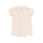 Angel Dear Muslin White Swan Button Down Polo Shortie - Flying Ryno