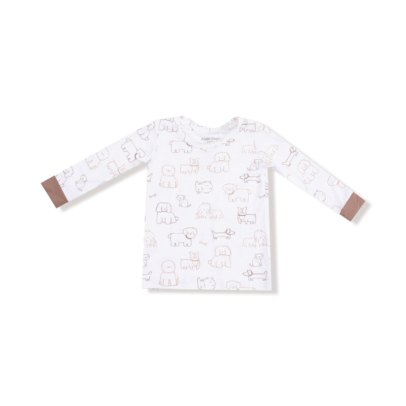 Angel Dear Neutral Pups - Longsleeve Loungewear Set - Flying Ryno