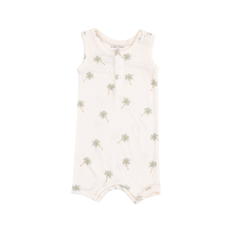 Angel Dear Palm Trees Sleeveless Shortie Romper - Flying Ryno