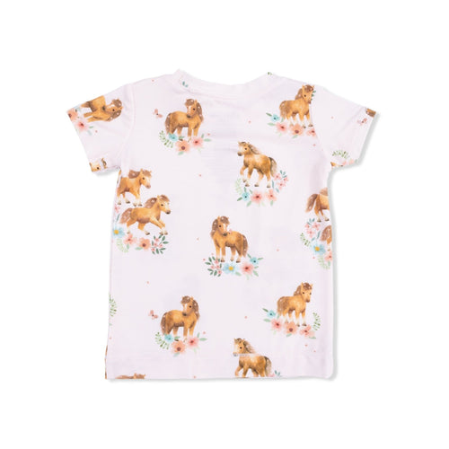 Angel Dear Pink Ponies - Loungewear Short Set - Flying Ryno