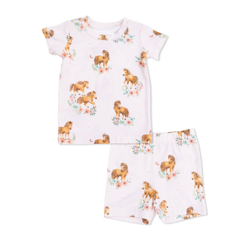 Angel Dear Pink Ponies - Loungewear Short Set - Flying Ryno