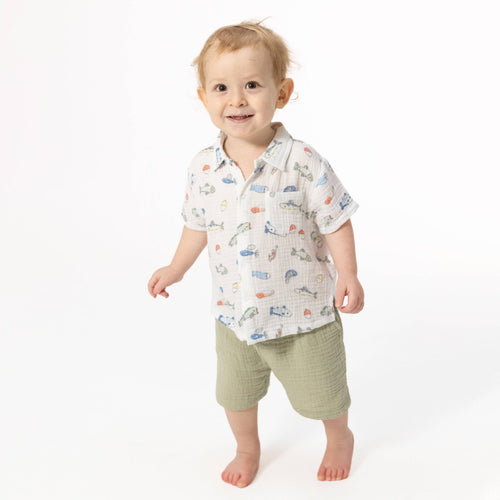 Angel Dear Polo Button Up with Casual Short, Fishing Lures - Flying Ryno
