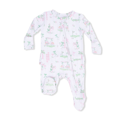Angel Dear Pretty Golf - 2 Way Ruffle Back Zipper Footie - Flying Ryno
