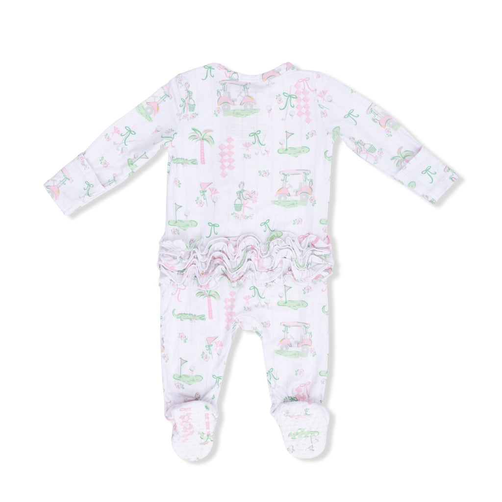 Angel Dear Pretty Golf - 2 Way Ruffle Back Zipper Footie - Flying Ryno