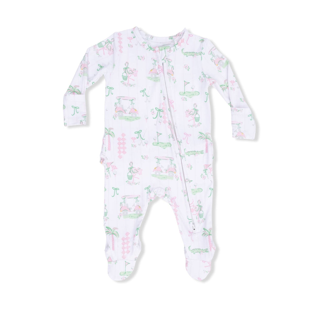 Angel Dear Pretty Golf - 2 Way Ruffle Back Zipper Footie - Flying Ryno