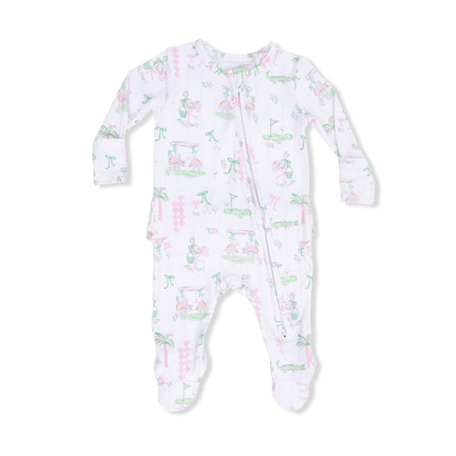 Angel Dear Pretty Golf - 2 Way Ruffle Back Zipper Footie - Flying Ryno