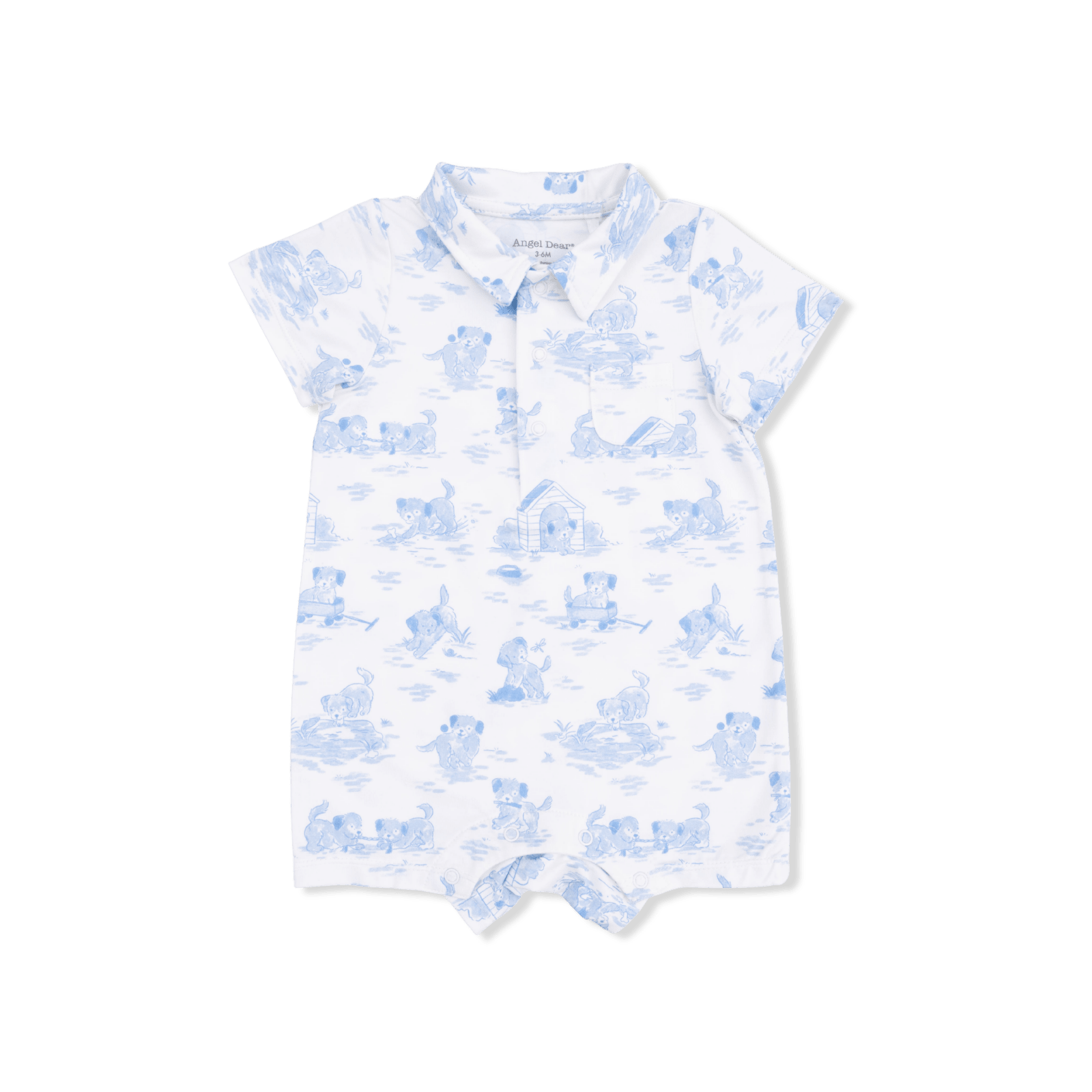 Angel Dear Puppy Toile Blue - Polo Shortie - Flying Ryno