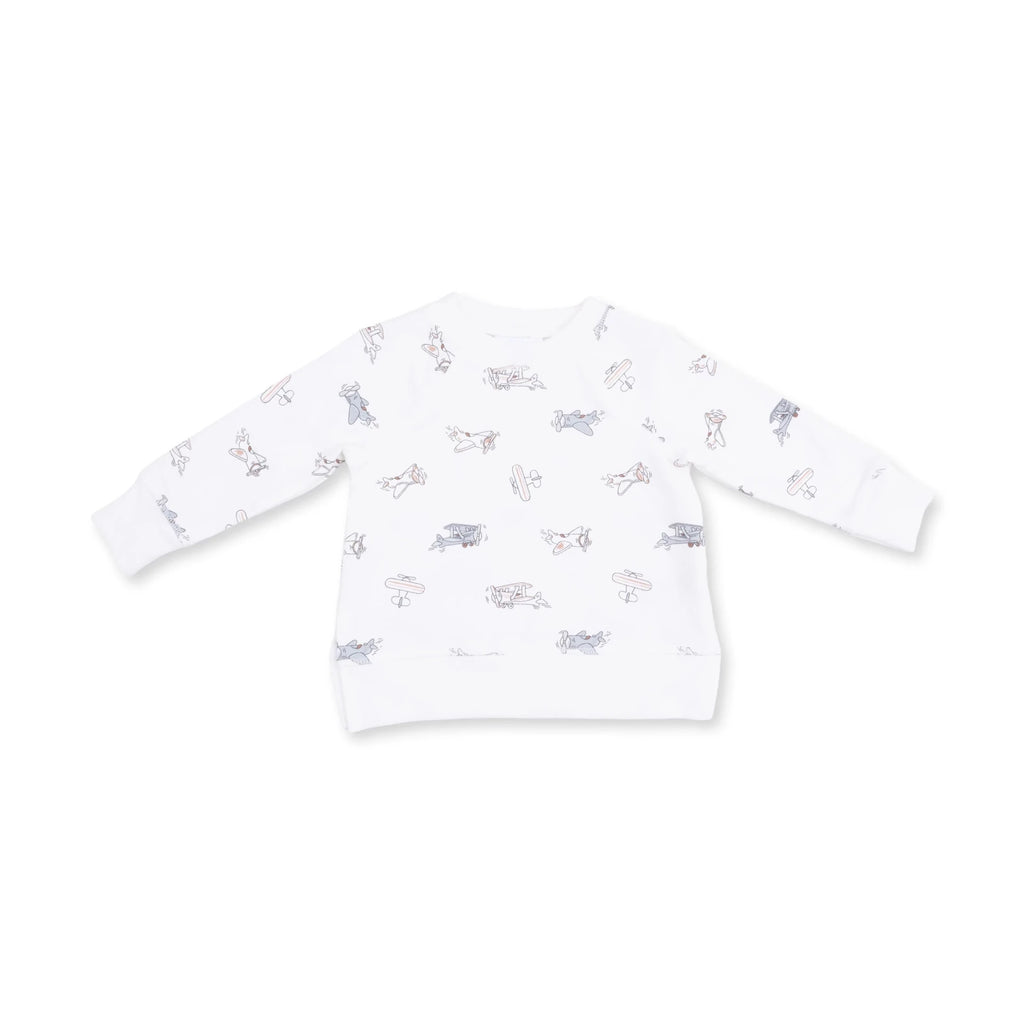 Angel Dear Raglan Sweatshirt, Vintage Airplane Pilots - Flying Ryno