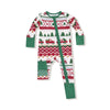 Angel Dear Red Truck Fair Isle - 2 Way Zipper Romper - Flying Ryno