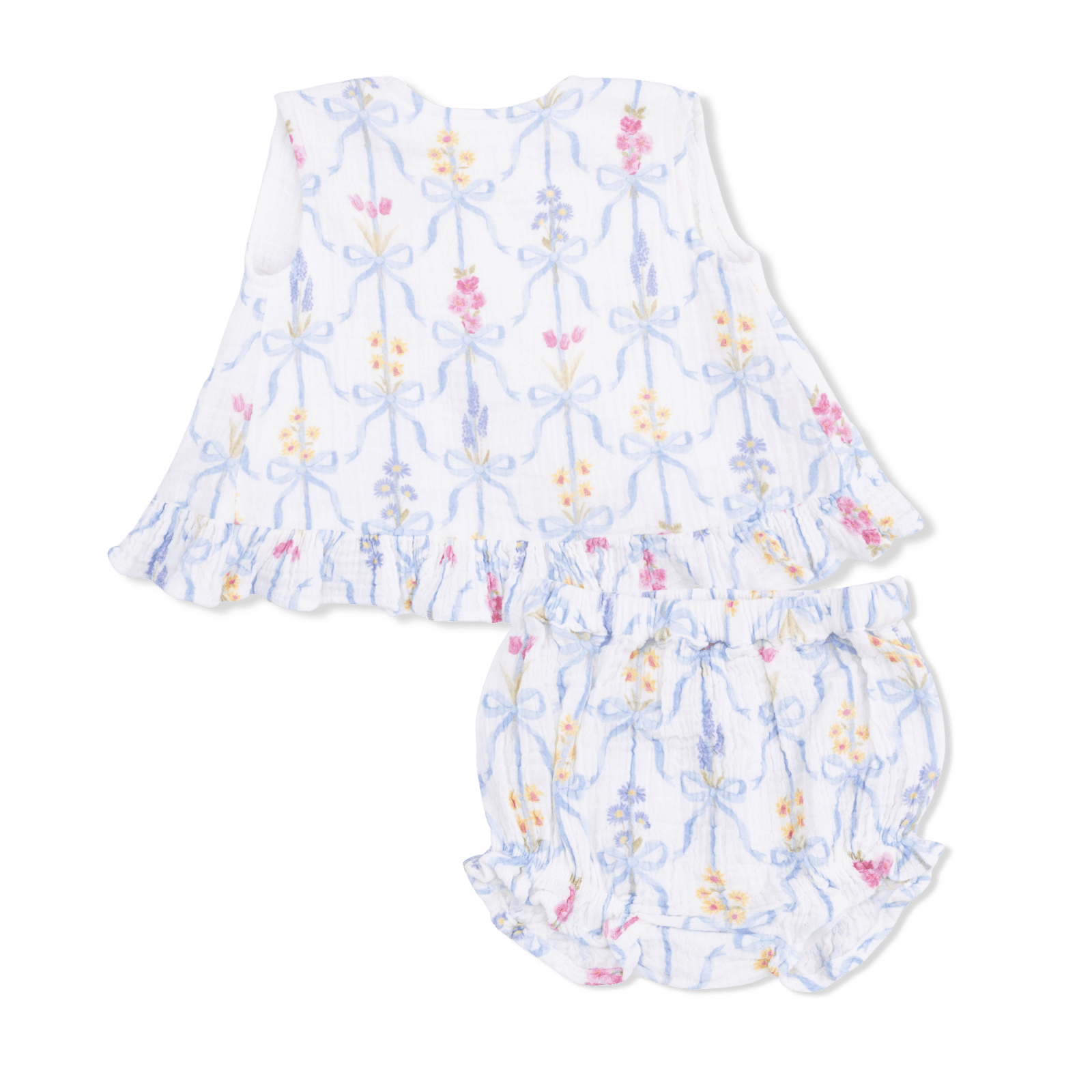 Angel Dear Ribbon Bouquets - Ruffle Back Top And Bloomer - Flying Ryno