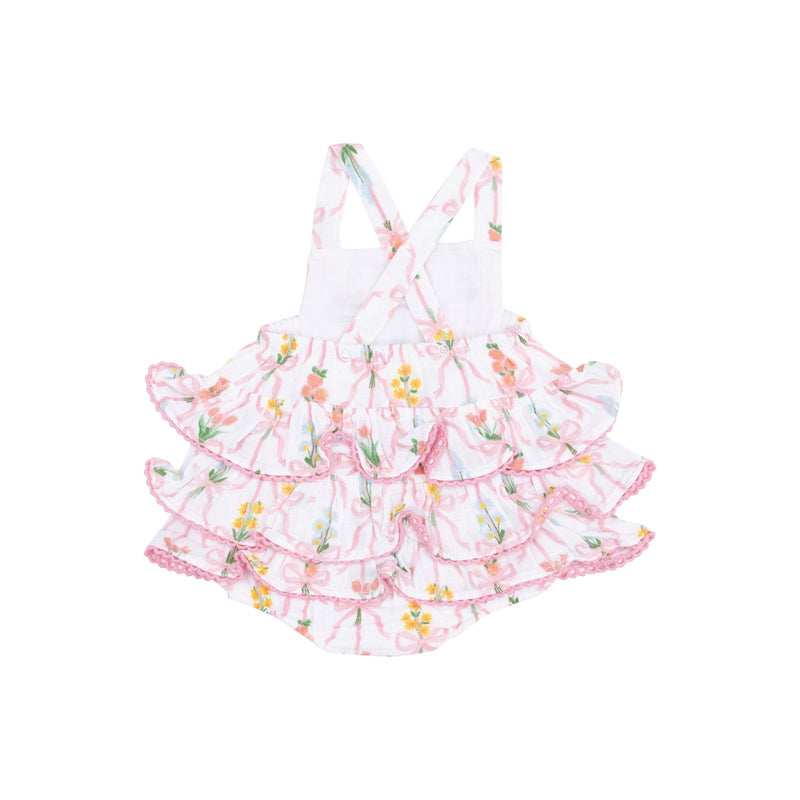 Angel Dear Ribbon Bouquets Ruffle Sunsuit - Flying Ryno