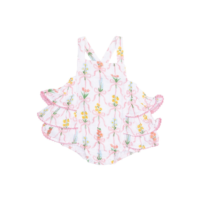 Angel Dear Ribbon Bouquets Ruffle Sunsuit - Flying Ryno