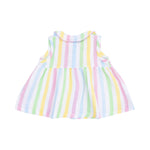 Angel Dear Ric Rac Stripe The Jill - Peter Pan Button Front Dress W/ Ric Rac Trim And Diaper Cover - Flying Ryno