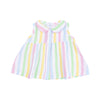 Angel Dear Ric Rac Stripe The Jill - Peter Pan Button Front Dress W/ Ric Rac Trim And Diaper Cover - Flying Ryno