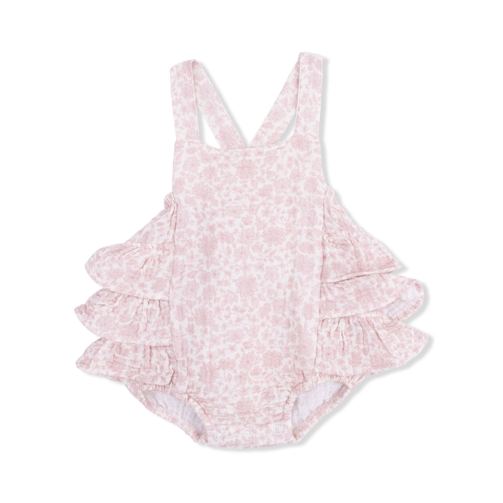 Angel Dear Ruffle Sunsuit, Harper Floral - Flying Ryno