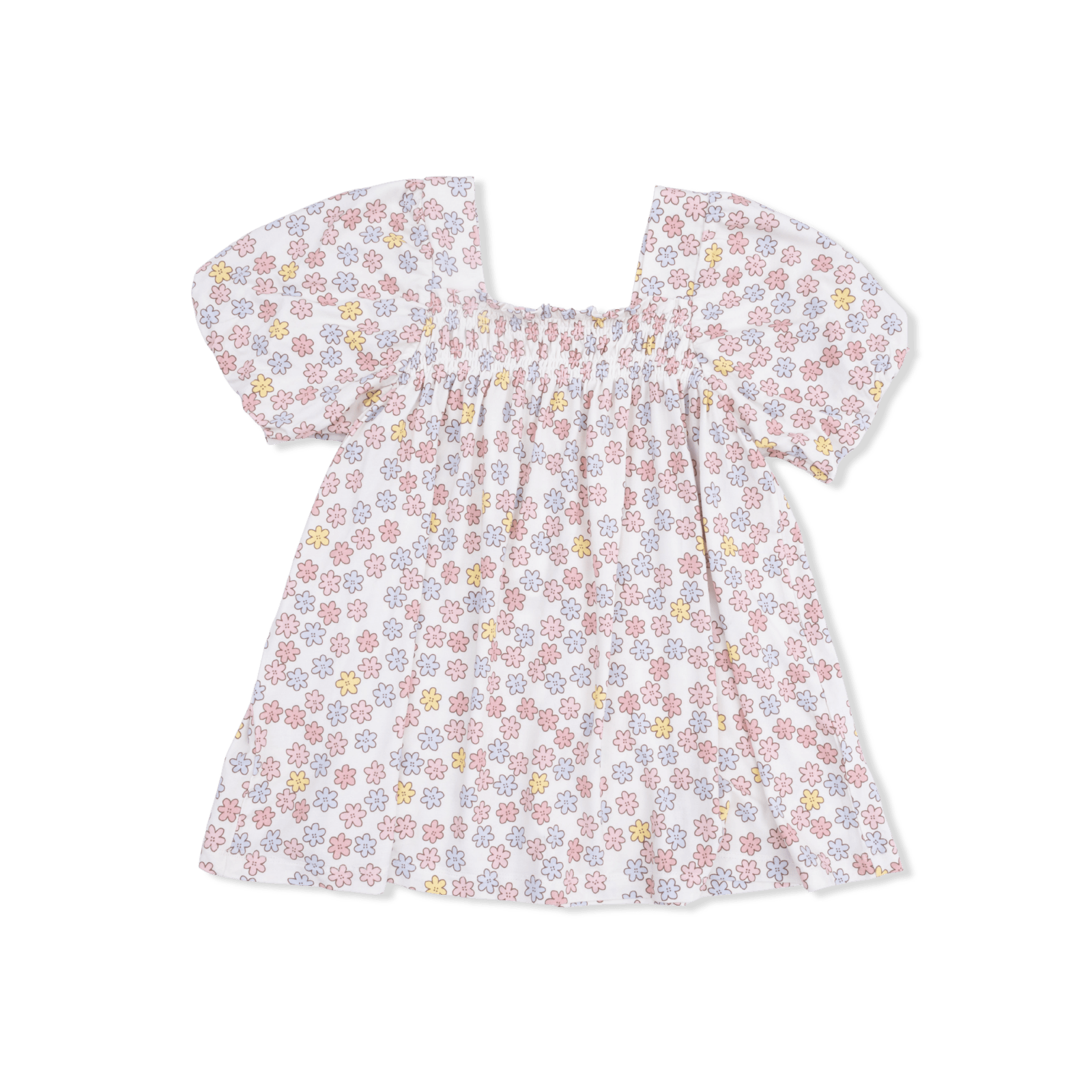 Angel Dear Sarah Floral - Puff Sleeve Baby Doll Dress And Bloomer - Flying Ryno