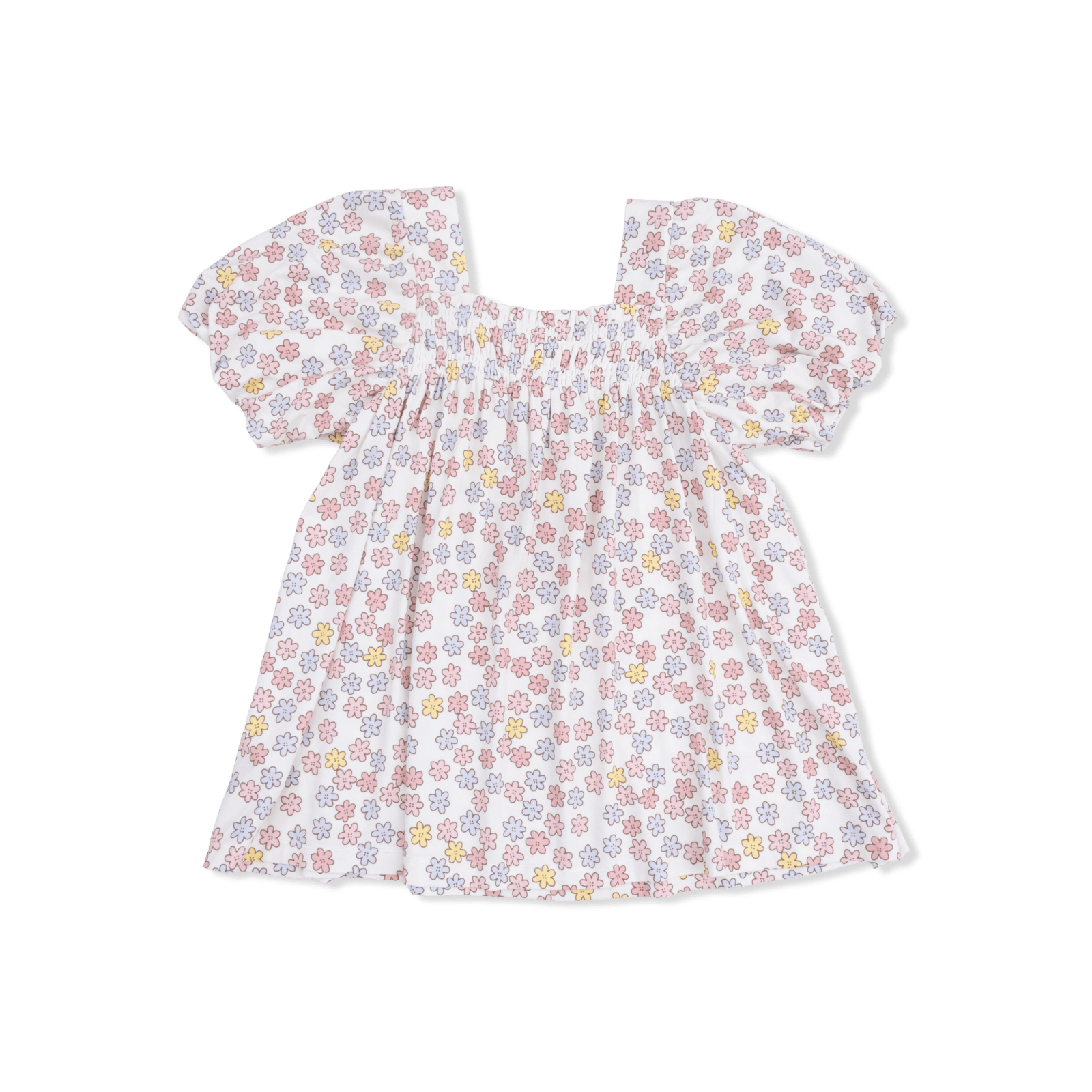 Angel Dear Sarah Floral - Puff Sleeve Baby Doll Dress And Bloomer - Flying Ryno