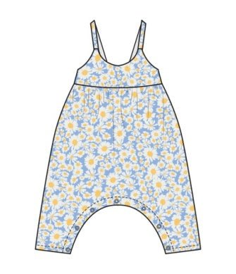 Angel Dear Shasta Daisy Tie Back Romper - Flying Ryno