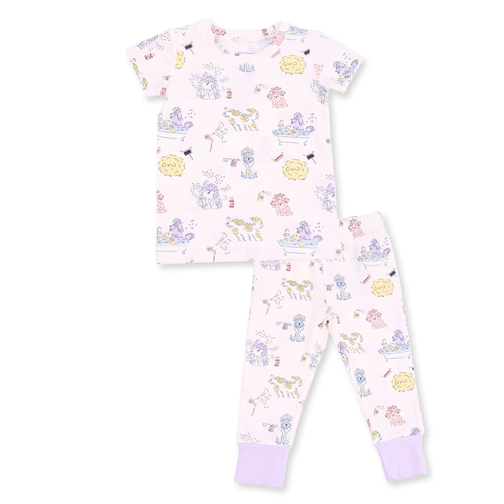 Angel Dear Short Sleeve Loungewear Set, Spa Dogs - Flying Ryno