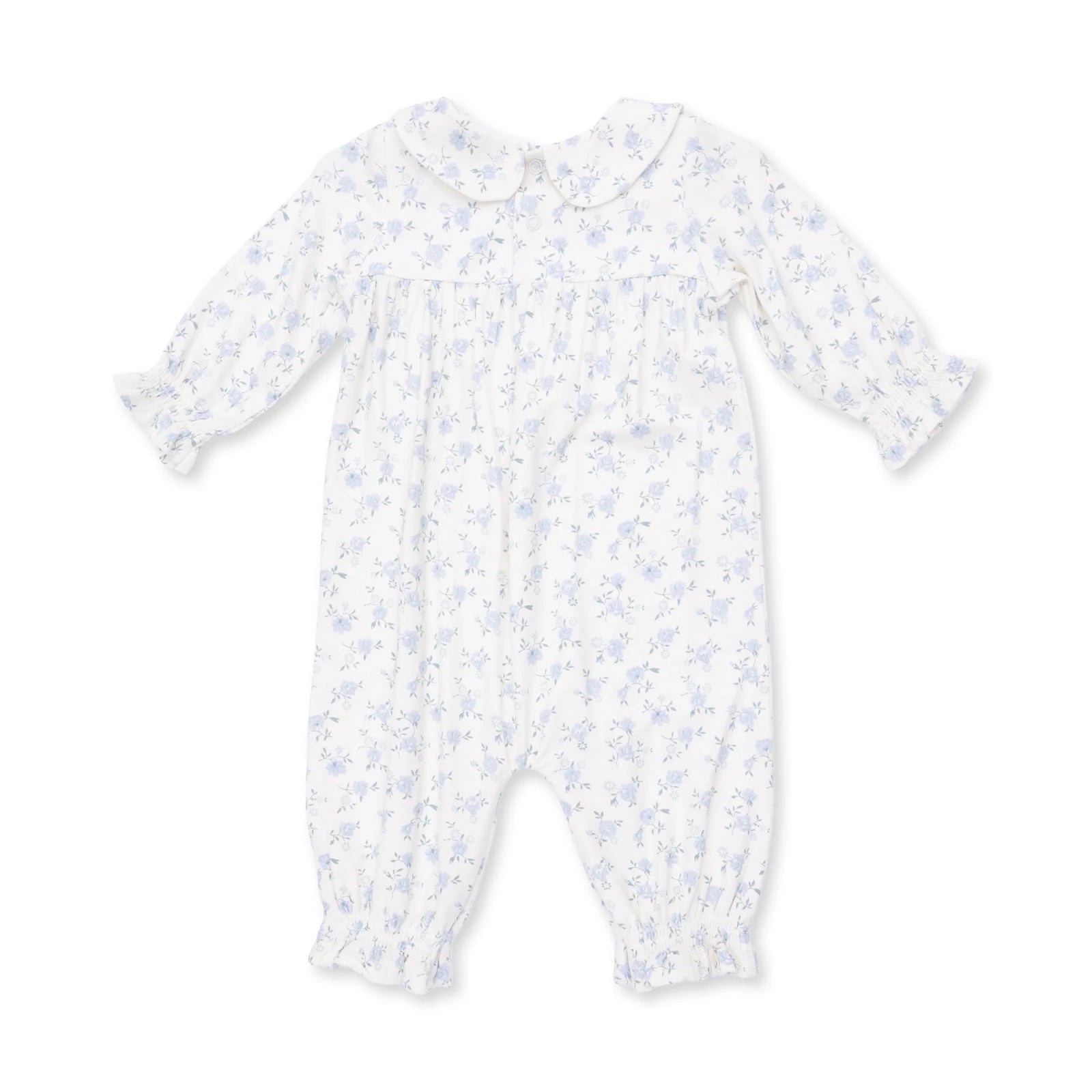 Angel Dear Smocked Long Sleeve Romper, Rose Briar - Flying Ryno