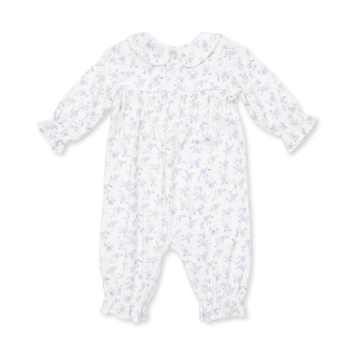 Angel Dear Smocked Long Sleeve Romper, Rose Briar - Flying Ryno
