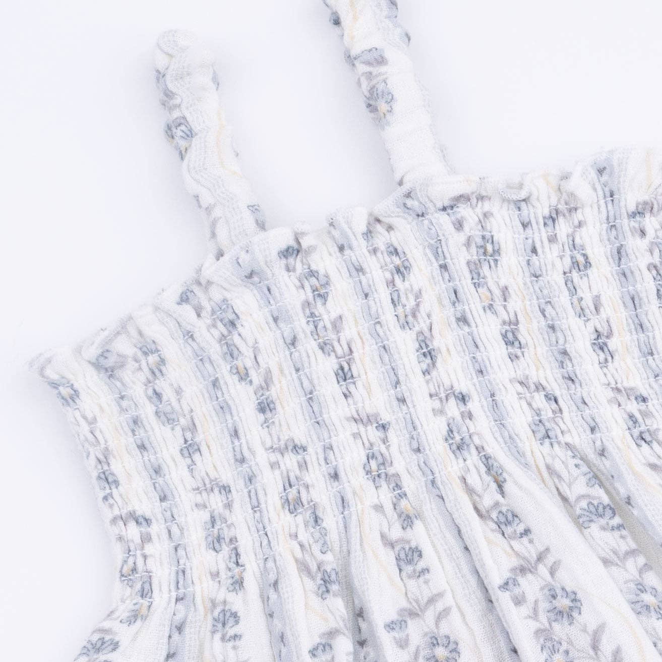 Angel Dear Smocked Romper, Kimberly Floral Stripe - Flying Ryno