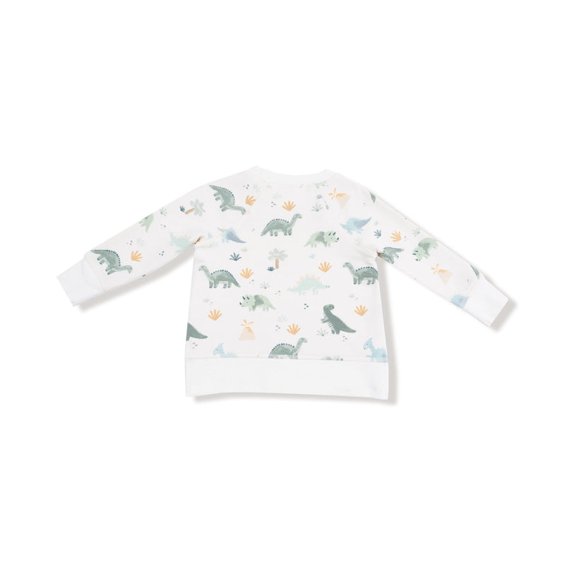 Angel Dear Soft Dinos - French Terry - Green - Raglan Sweatshirt + Jogger Set - Flying Ryno