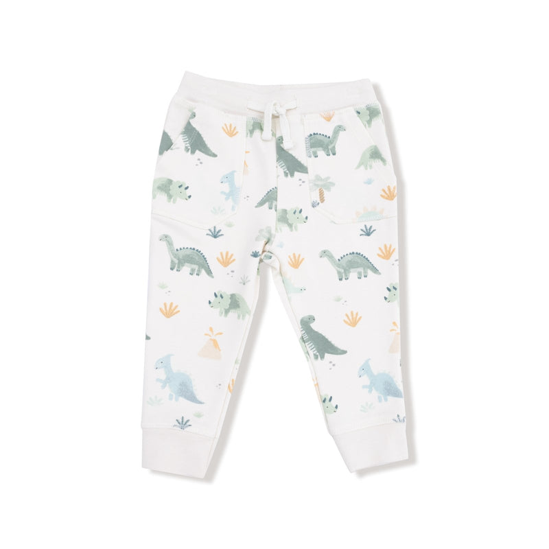 Angel Dear Soft Dinos - French Terry - Green - Raglan Sweatshirt + Jogger Set - Flying Ryno