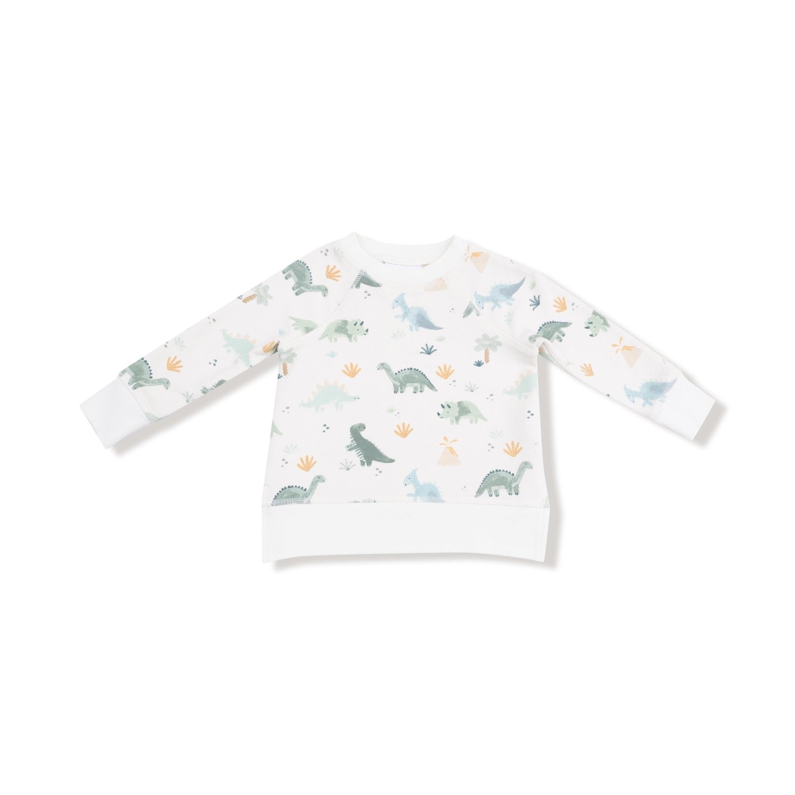 Angel Dear Soft Dinos - French Terry - Green - Raglan Sweatshirt + Jogger Set - Flying Ryno